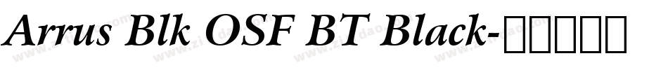 Arrus Blk OSF BT Black字体转换